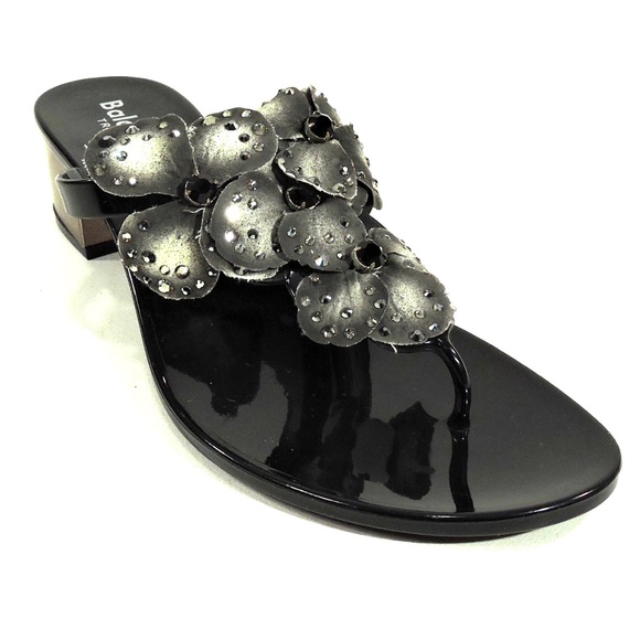 BALDINININI 🇮🇹 BLACK PLASTIC SUMMER SANDALS - Picture 3 of 6